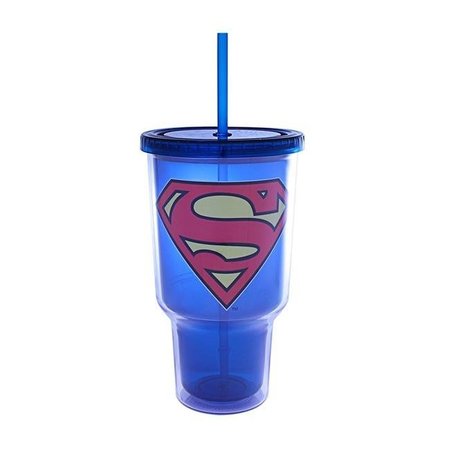 SILVER BUFFALO Silver Buffalo 230878 32 oz Superman Logo Plastic Jumbo Cold Cup 230878